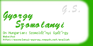 gyorgy szomolanyi business card